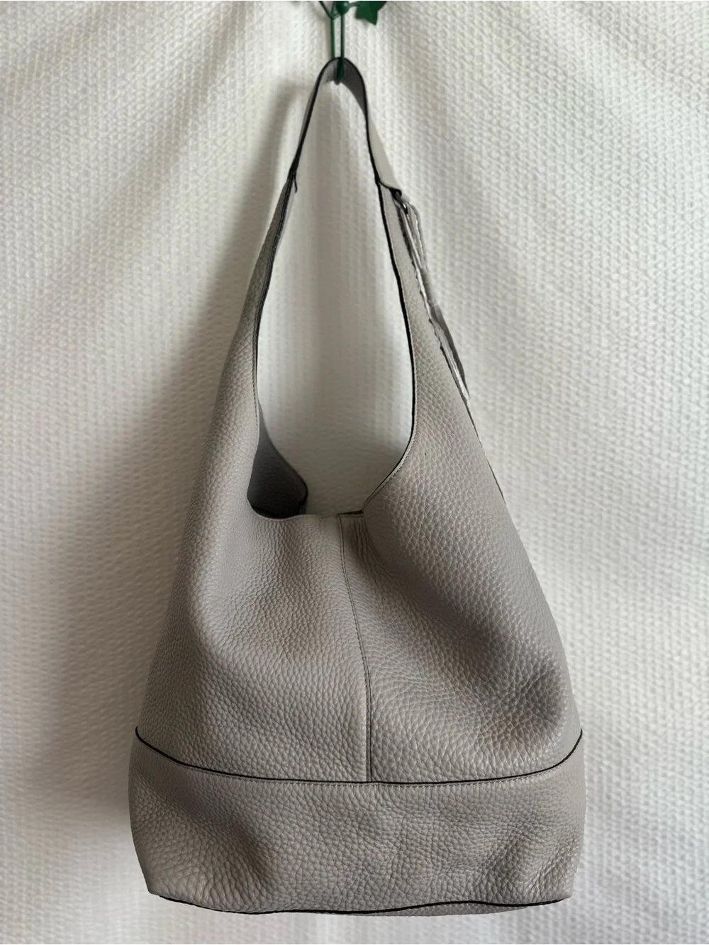 Rebecca Minkoff Gray Pebbled Leather Hobo Shoulder Bag Tassel Coin Purse NWOT